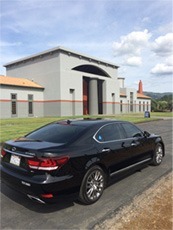 Our brand new Lexus at Clos Pegase Winery in Calistoga